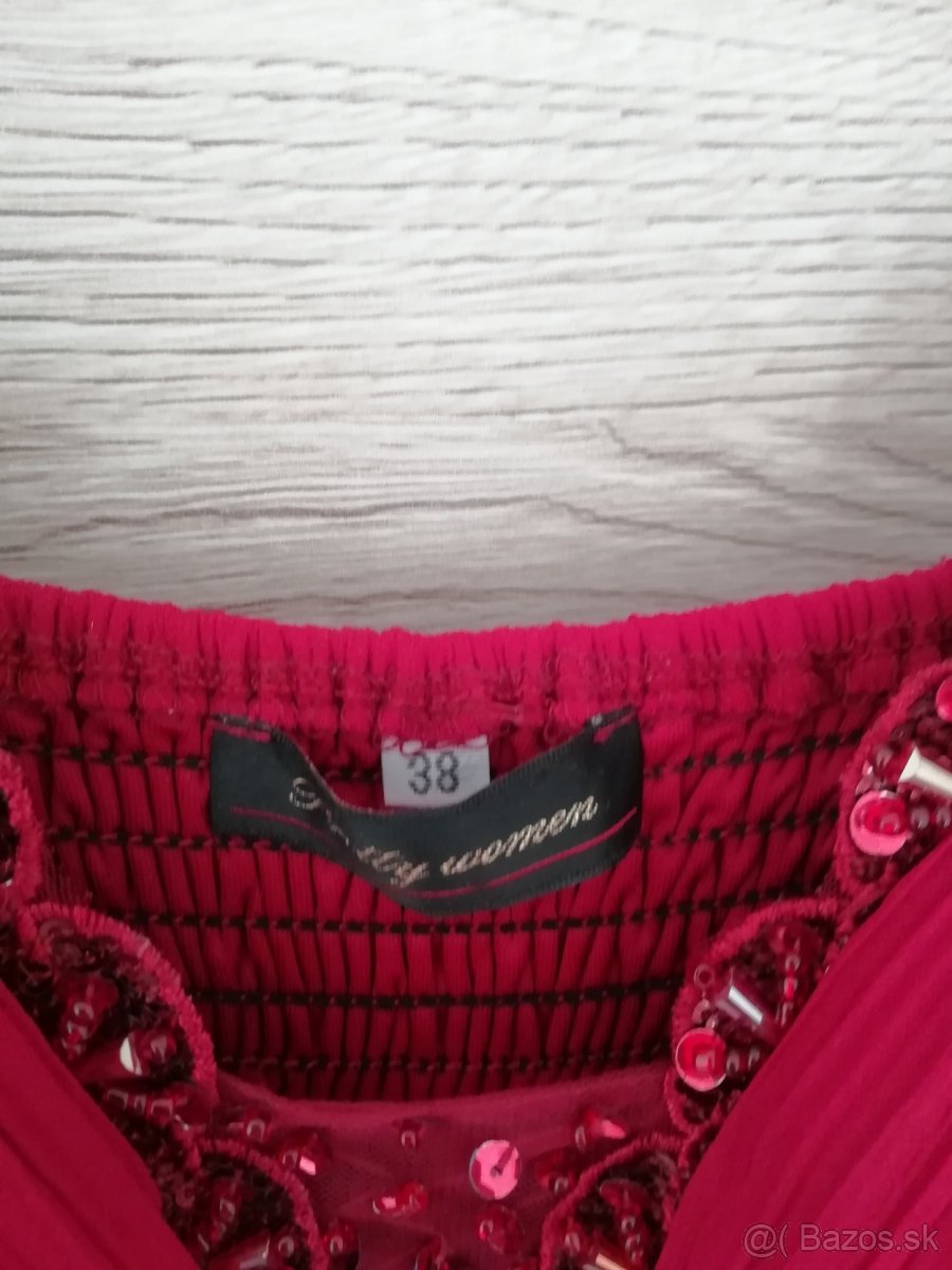 Bordové šaty UNI S-L - 4