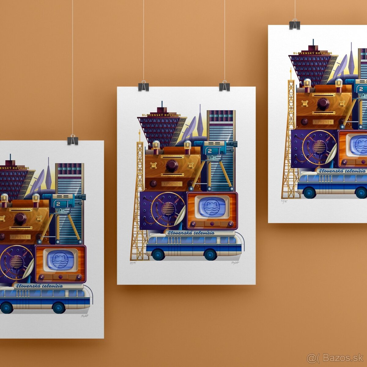 Grafika 95/65 výročie RTVS - Igor Majkút - 4