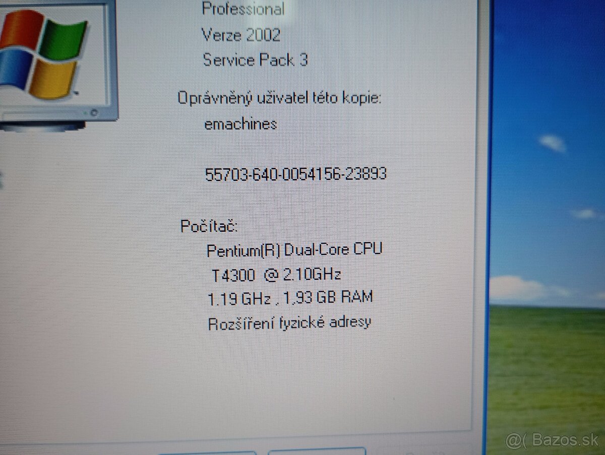 predám notebook ACER EMACHINES E725 , WINDOWS XP - 4