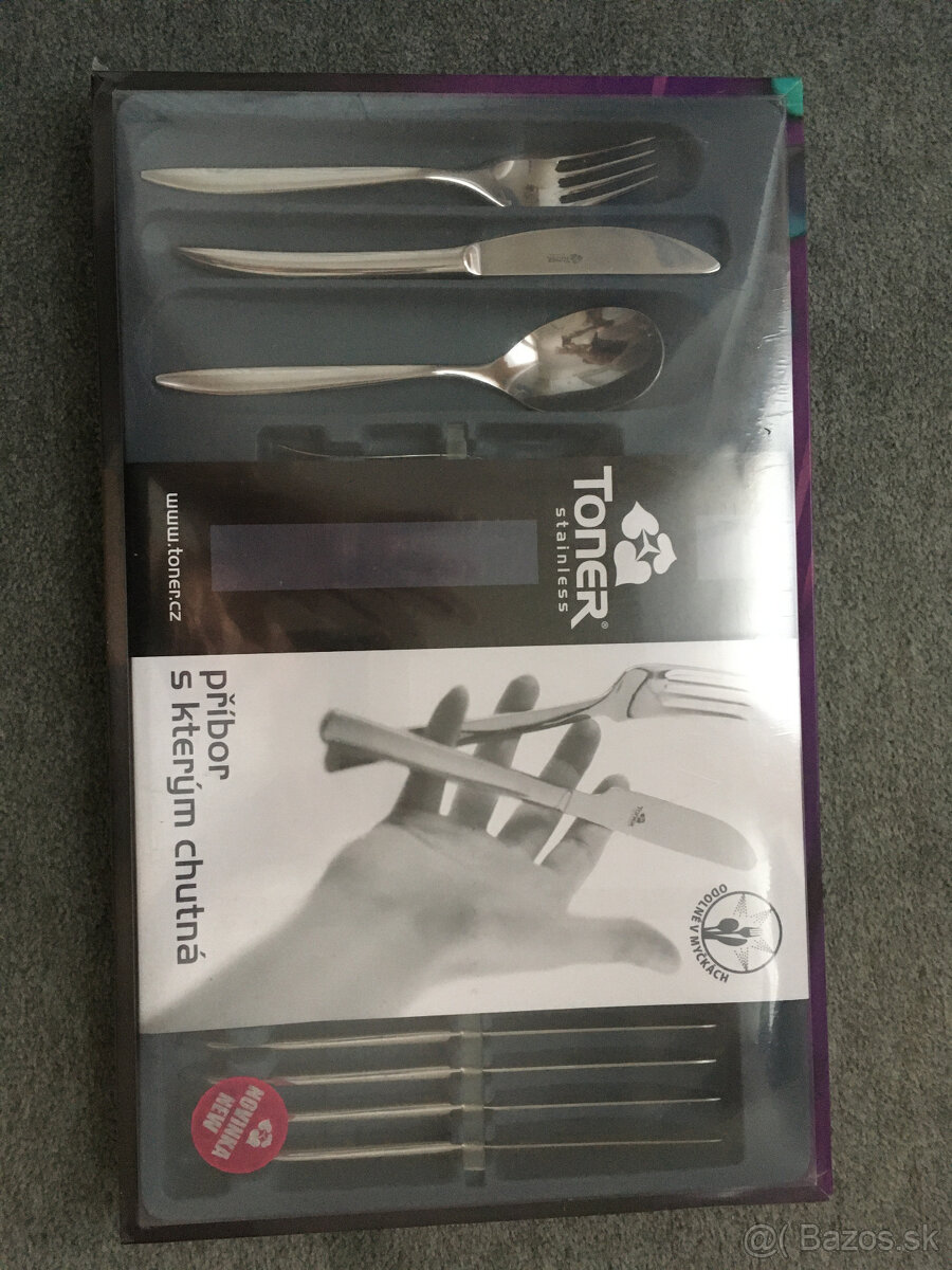 Predám nový (nerozbalený) jedálenský nerezový príbor TONER r - 4