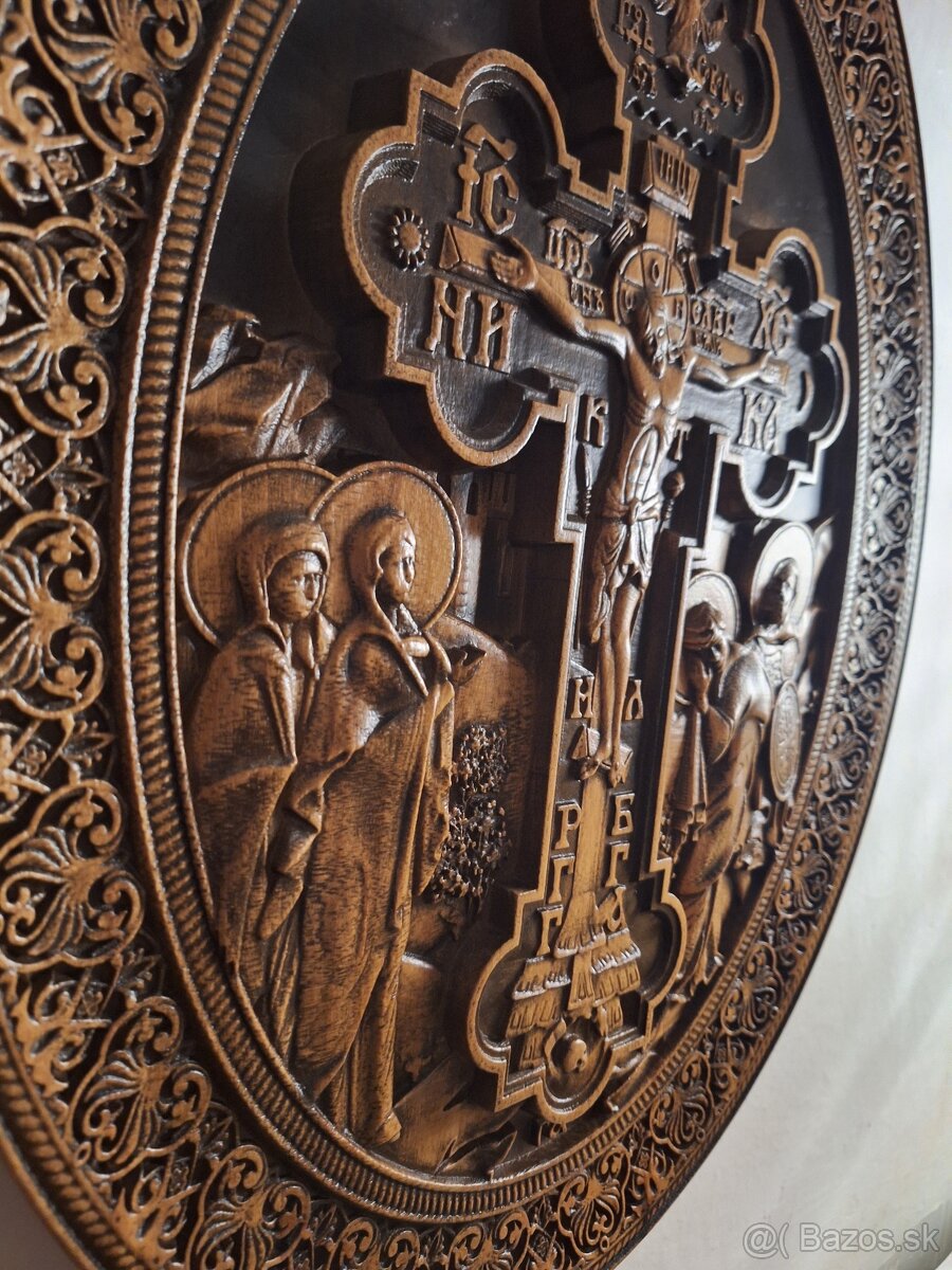 Drevorezba, kríž nástenný - 4