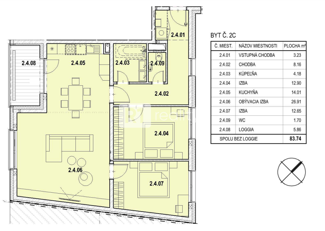 TOP INVESTÍCIA Rezidencia Štúrova, lukratívny 3 Izb. byt 2C - 4