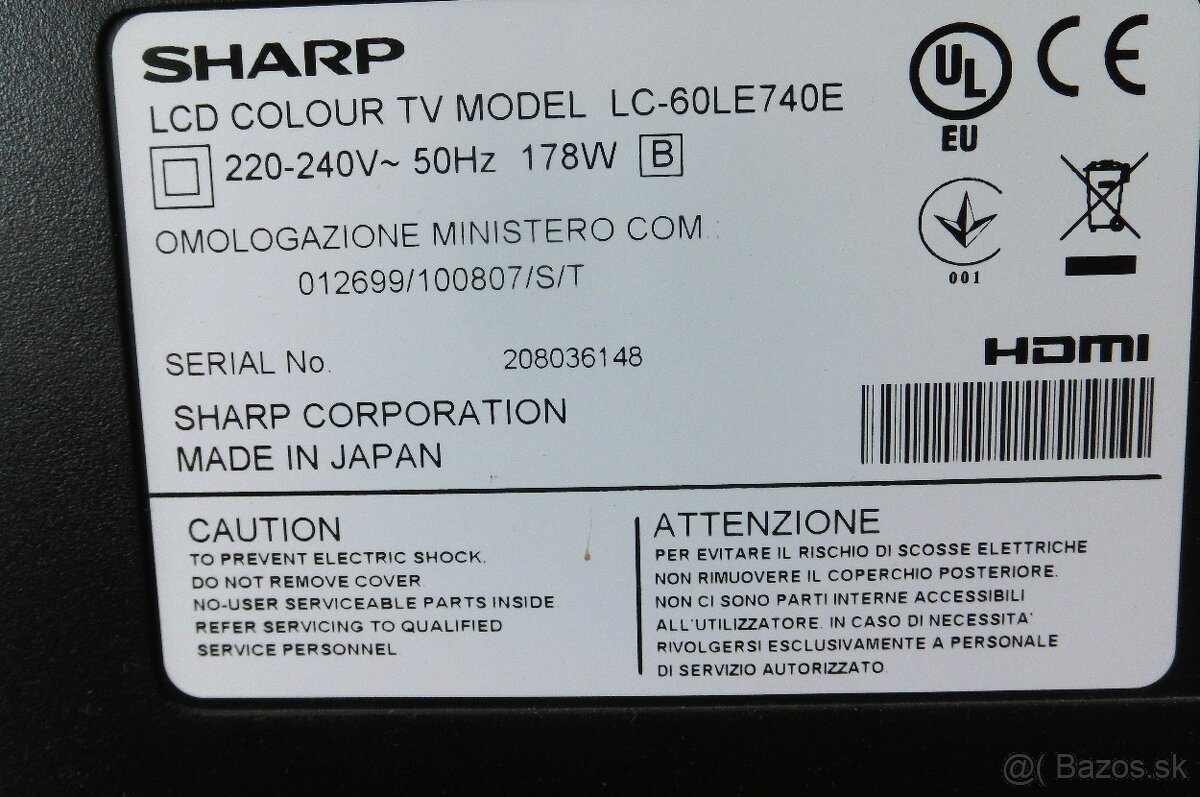 LCD televízor SHARP LC-60LE740E . - 4
