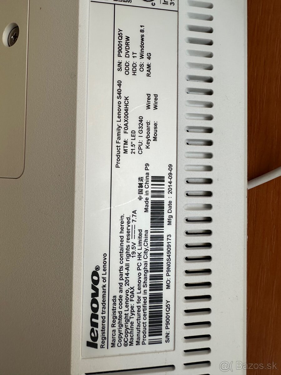Predám All-in-one PC Lenovo S40-40 - 4