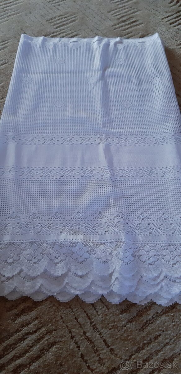 Záclony – biele, vzorované, mix - 4