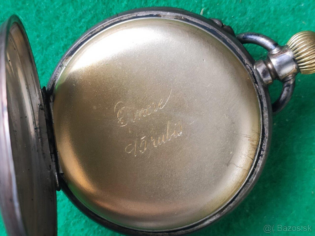 G. BOREL-HUGUENIN strieborné pánske vreckové hodinky - 4