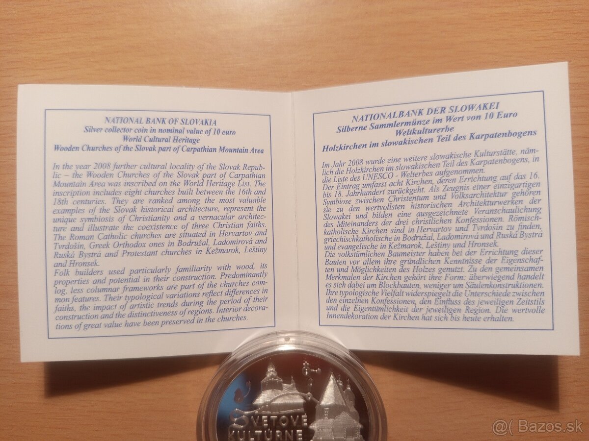 Drevené chrámy 10€ 2010 PROOF – Investičné striebro - 4