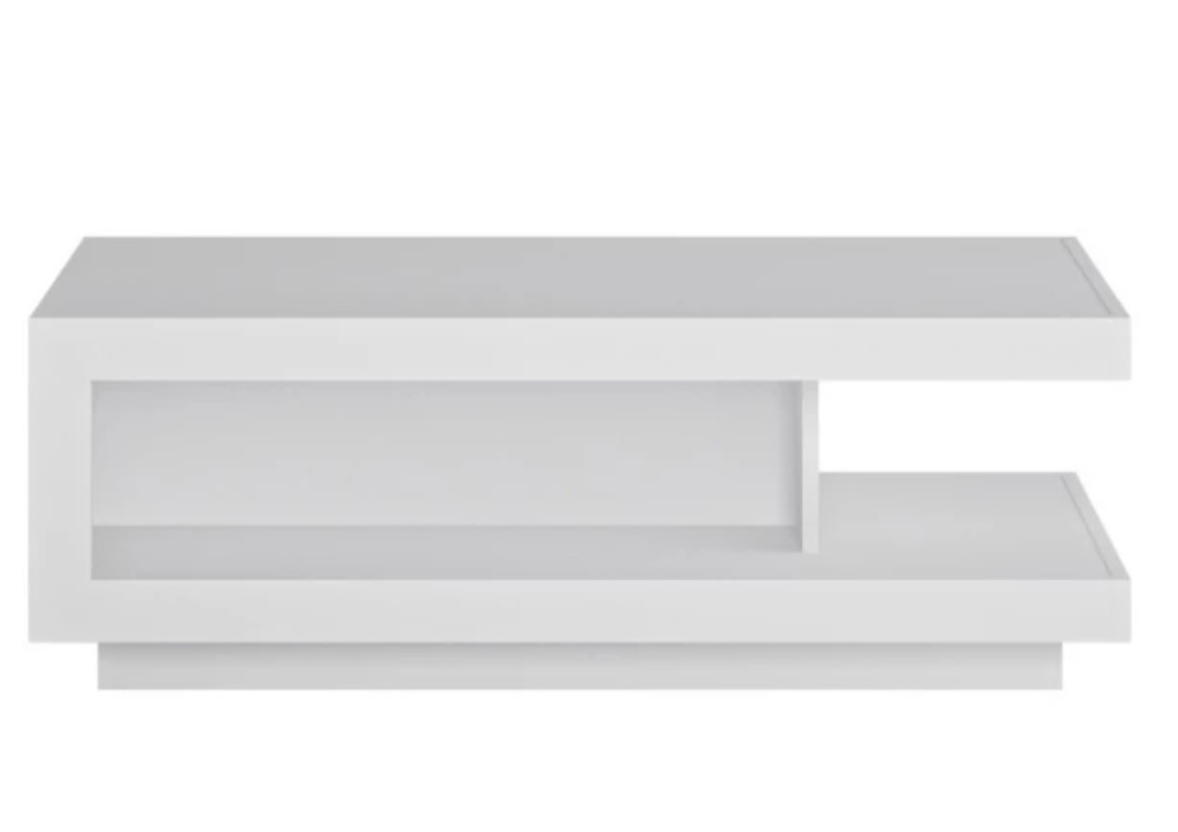 Konferenčný stolík Lyon, biely lesk - 4