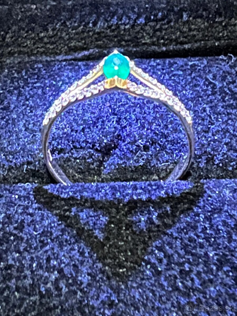 Zlatý dámsky prsteň - luxus - 4