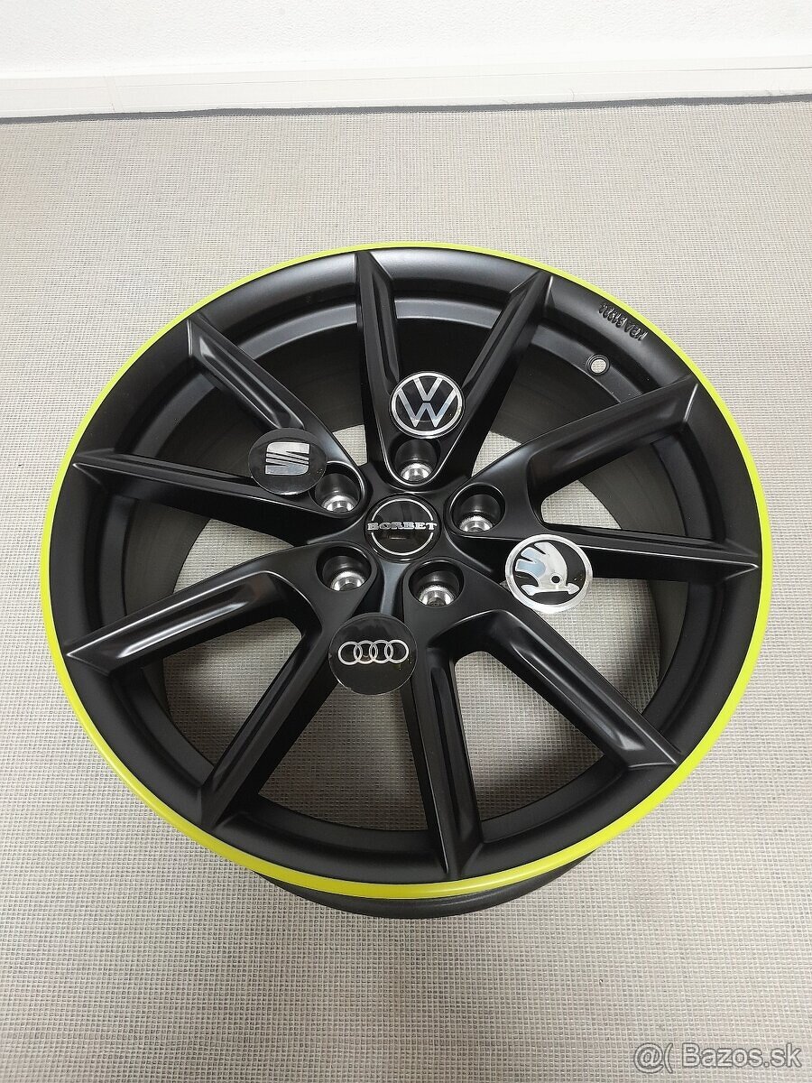 Alu disky R18 5x112 Et44 8J Borbet Audi Vw Škoda Seat - 4