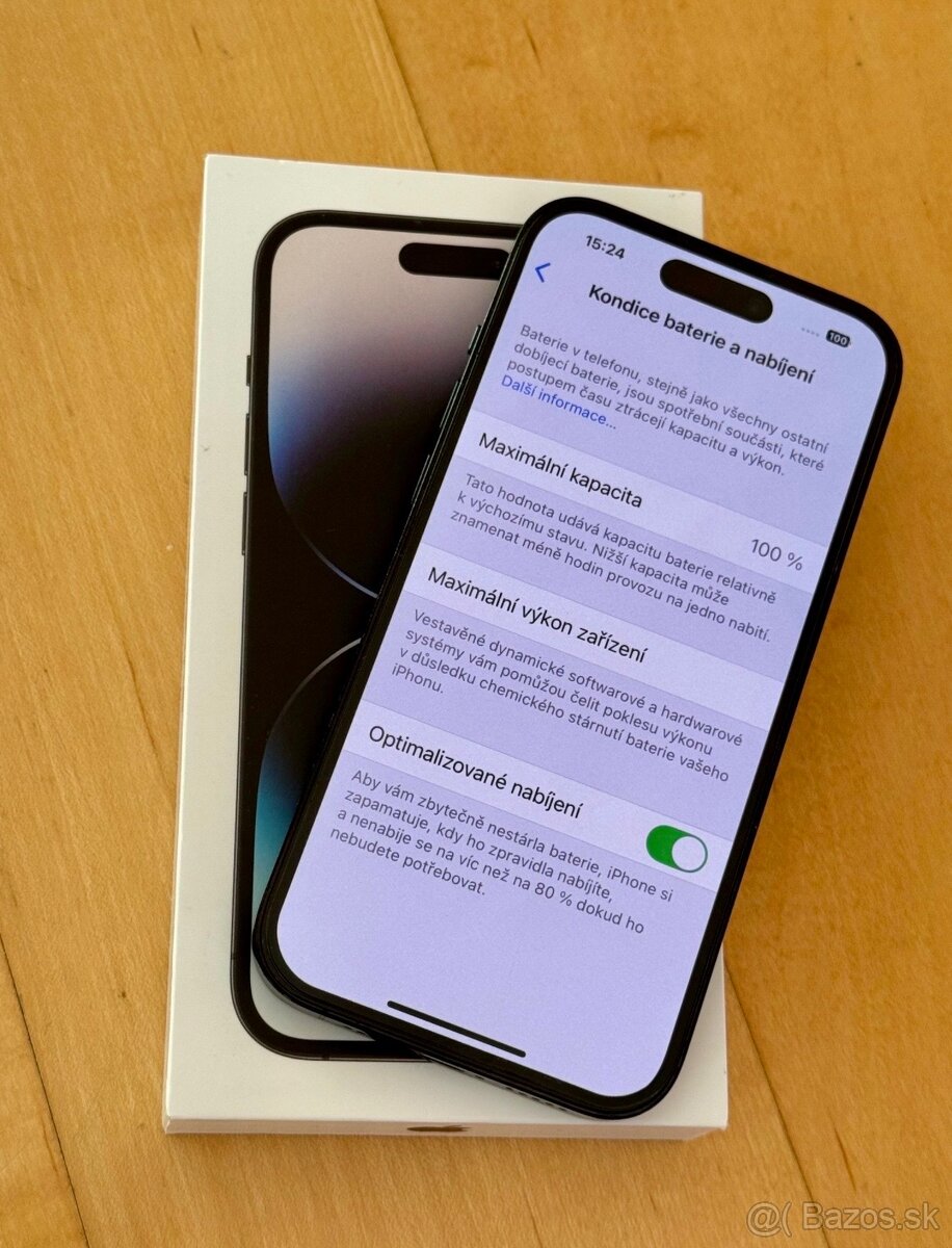 iPhone 14 Pro Space Black BATERIE 100% TOP - 4