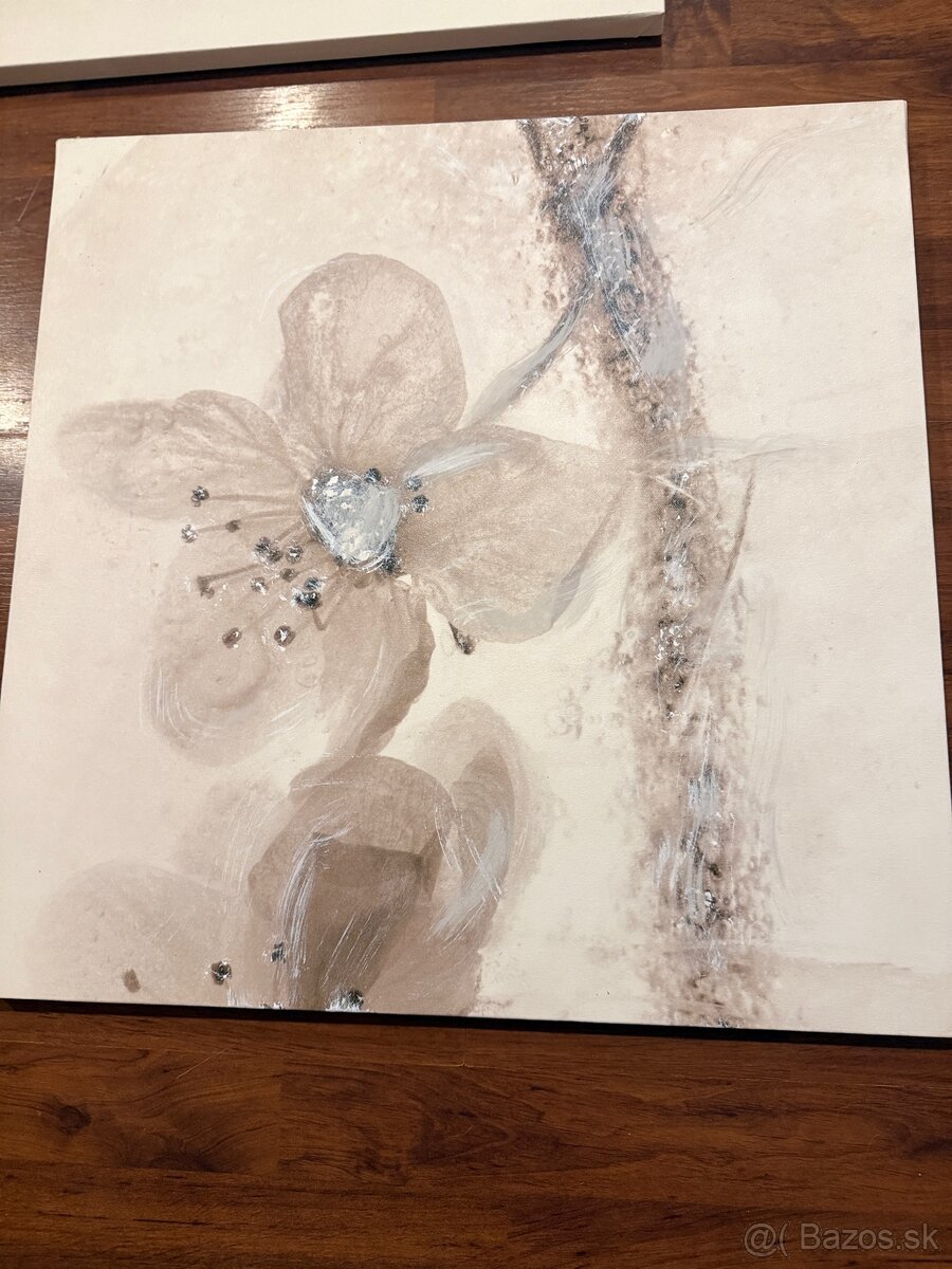 IKEA 3 veľké obrazy kvety - 4