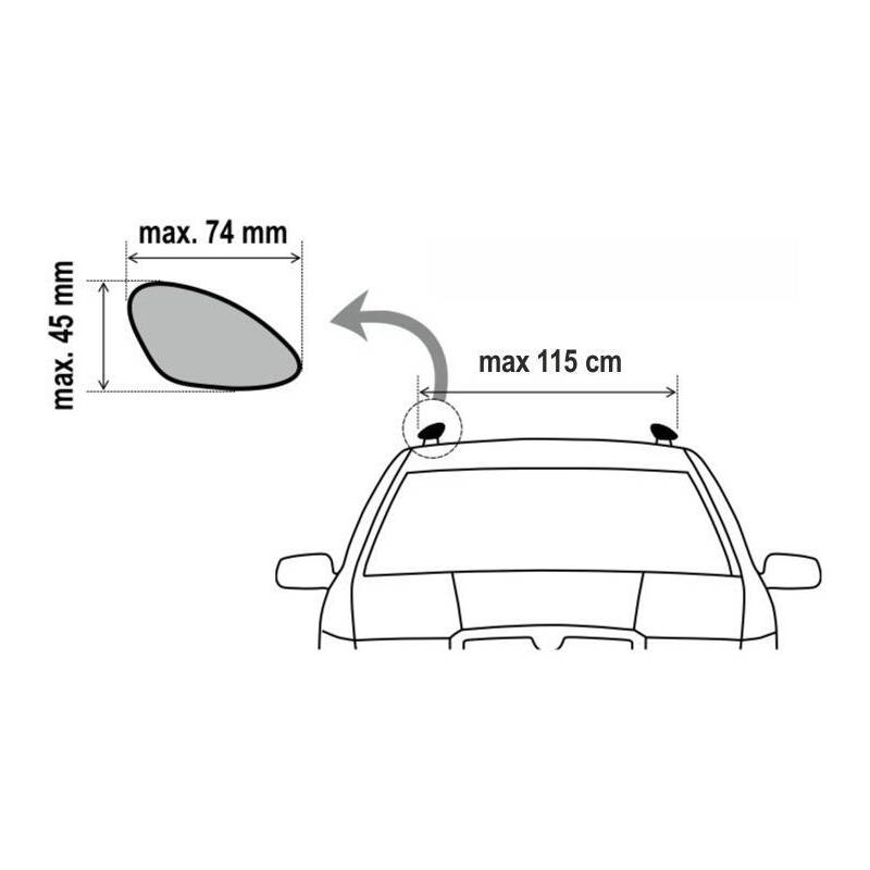 Strešné nosiče BRIO 120cm - 4