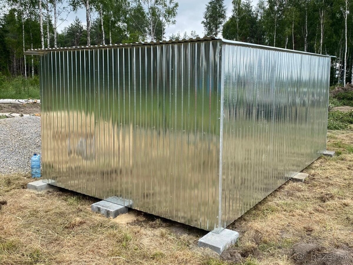 Plechová Garáž 3x5 Doprava montáž ZDARMA po SLOVENSKU - 4