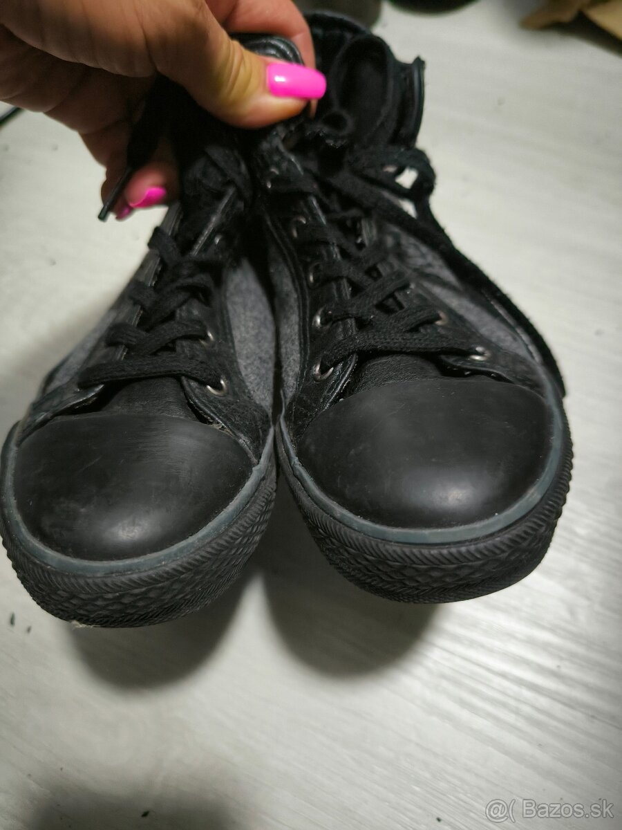 Moderné kotníkové topánky z Rakúska,v 36, nosené párkrát moj - 4