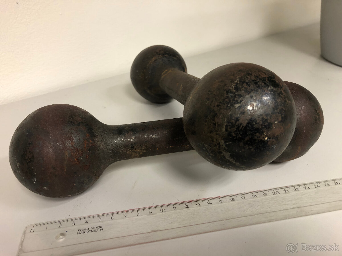 Staré kovové činky - 4