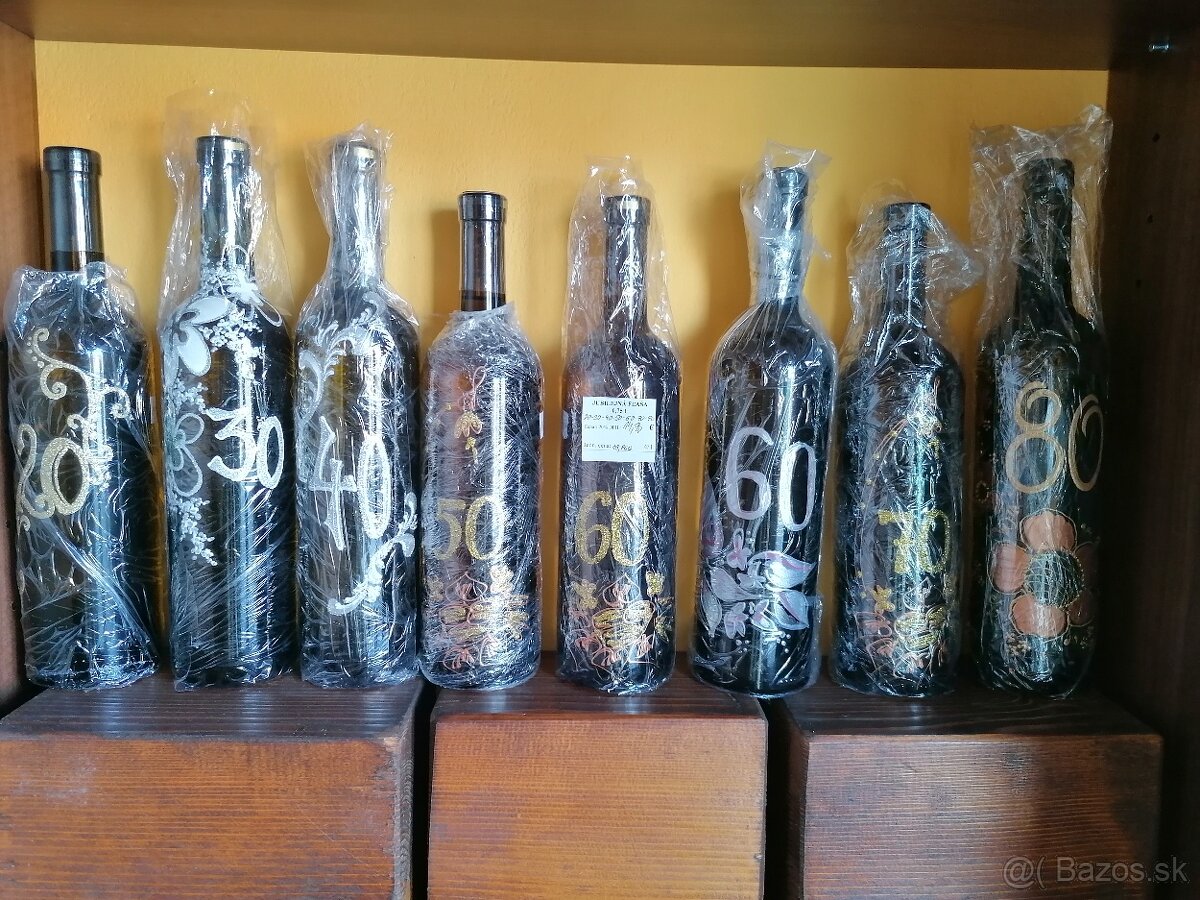 Jubilejné fľaše + poháre do vinotéky - BARTER - 4