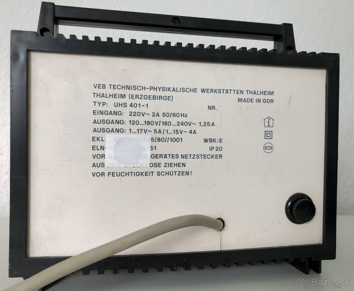 Nemecky prenosny regulovatelny zdroj AC aj DC - - 4