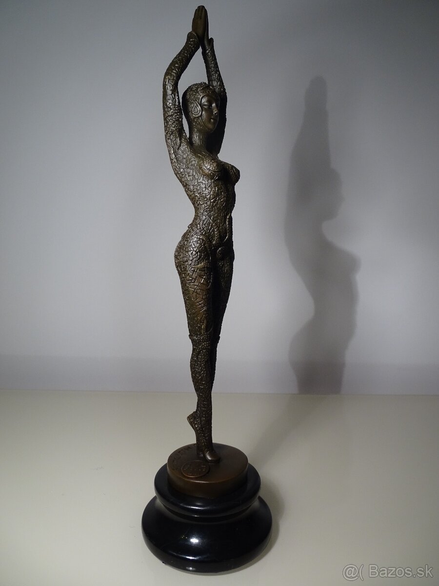 bronzová socha "Starfish Dancer" sign. D.H.Chiparus, 29cm - 4