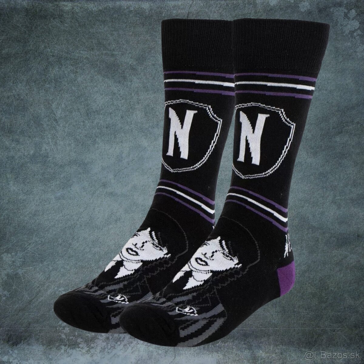 Set 3 párov dámskych ponožiek Wednesday + spona do vlasov - 4