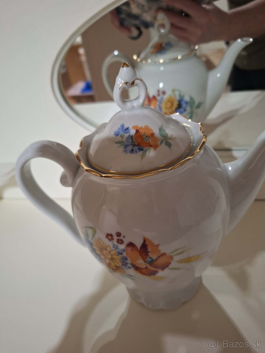 porcelánový čajník lúčne kvety - 4
