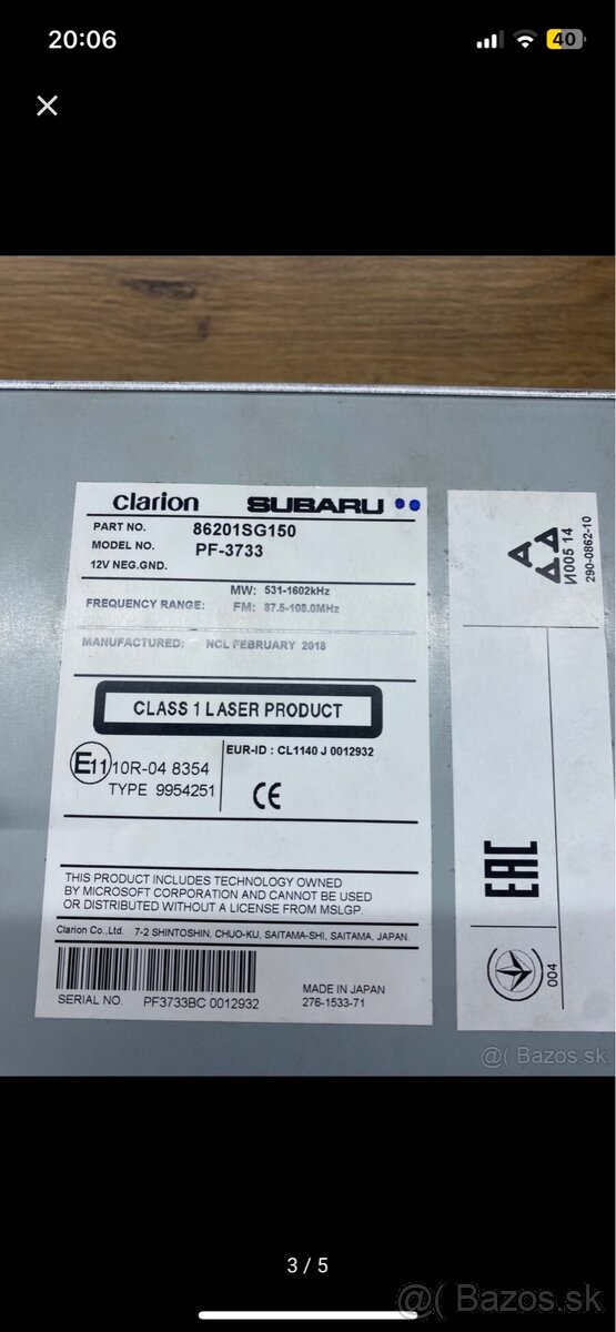 Autoradio Subaru - 4