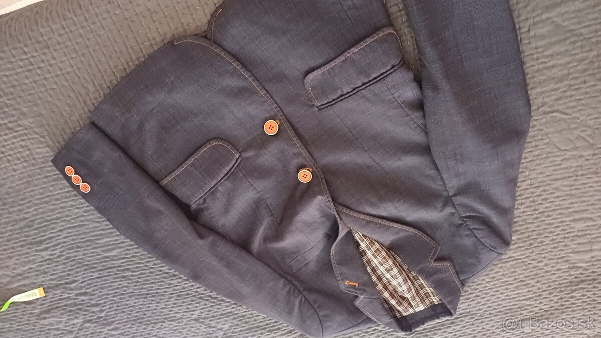 Chlapčenské sako - tmavomodré - 4