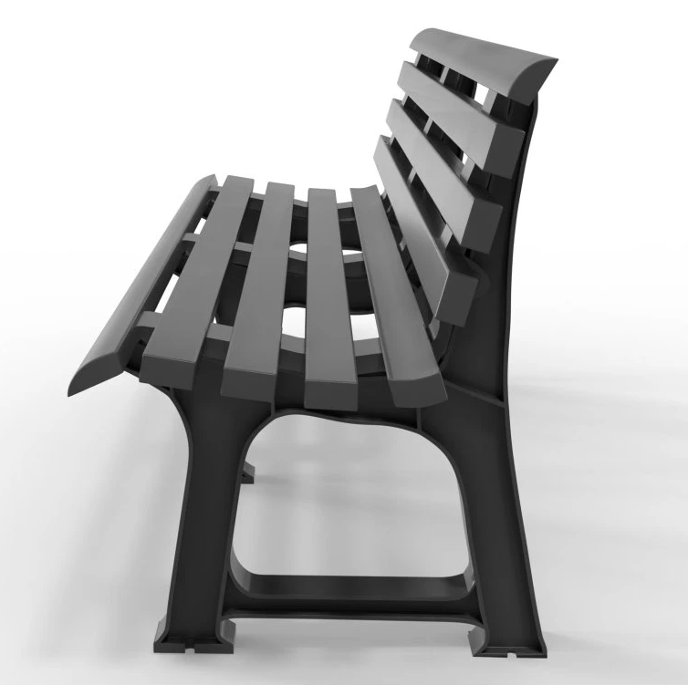 Záhradná plastová lavica orchidea antracit - 4