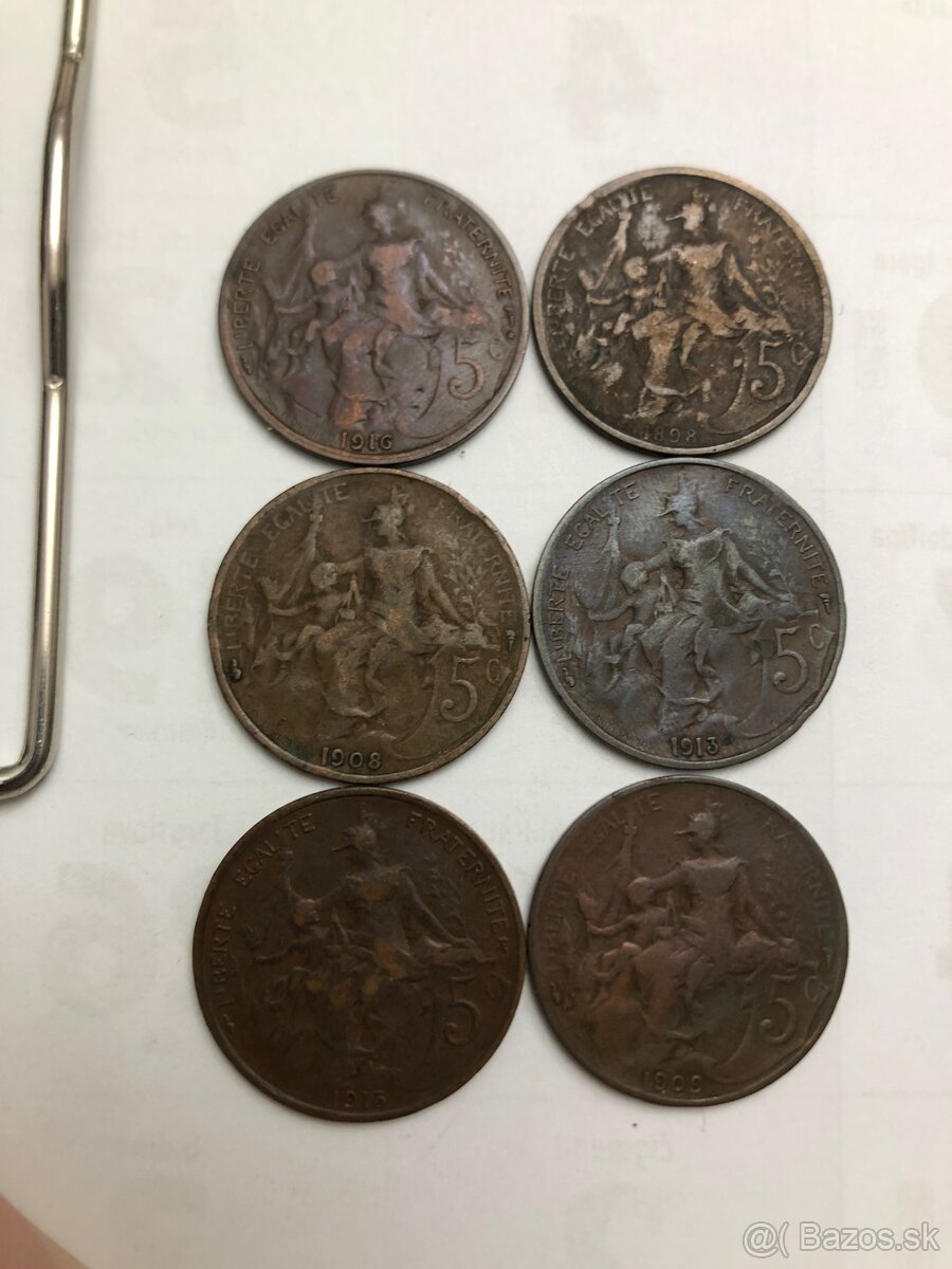 Mince FRANCE +Bankovky BIELORUSKO - 4