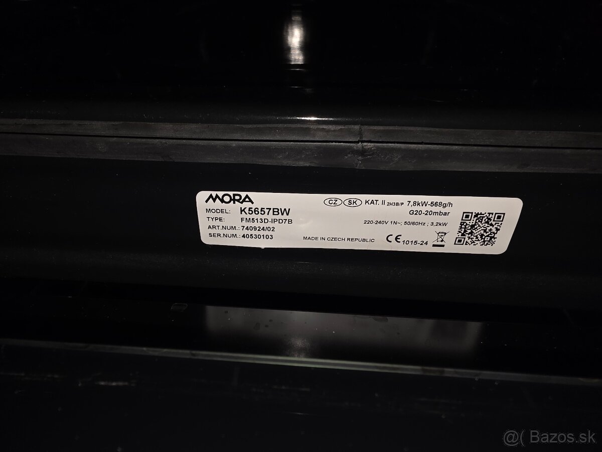 Kombinovaný sporák Mora K 5657 BW biely - 4