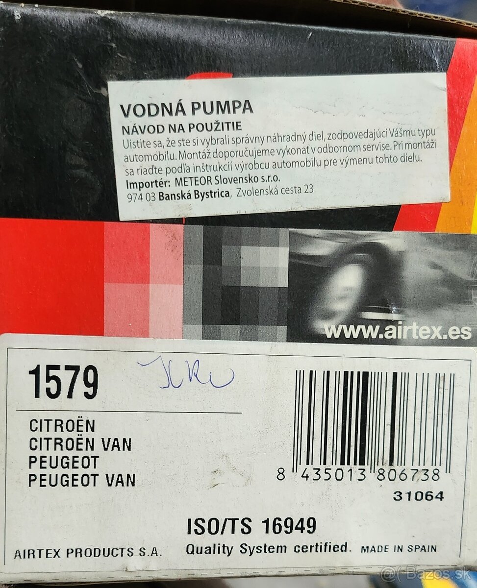 Predam vodnu pumpu Citroen - 4