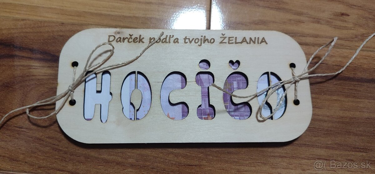 Drevená darčeková karta na peniaze 2 - 4