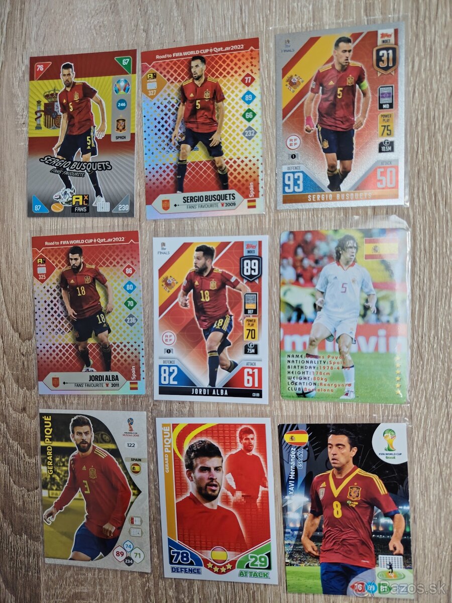 Španielsko - futbalové kartičky - 4