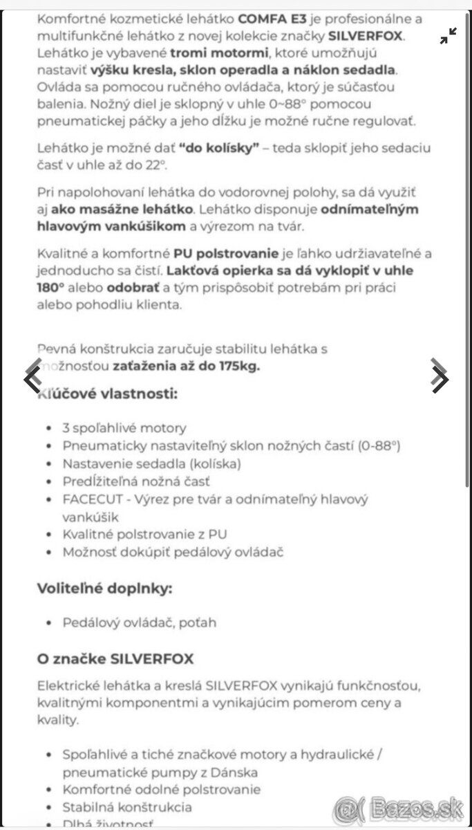 Pohodlné kozmetické elektrické kreslo - 4