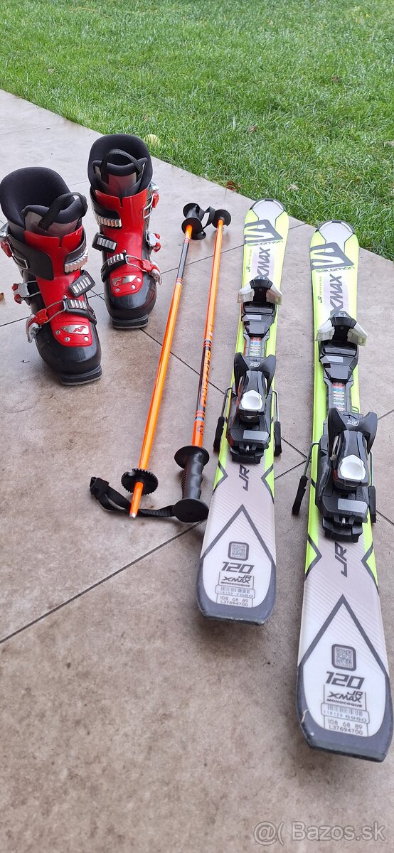 Predám detské lyže, palice,topánky komplet spolu - 4