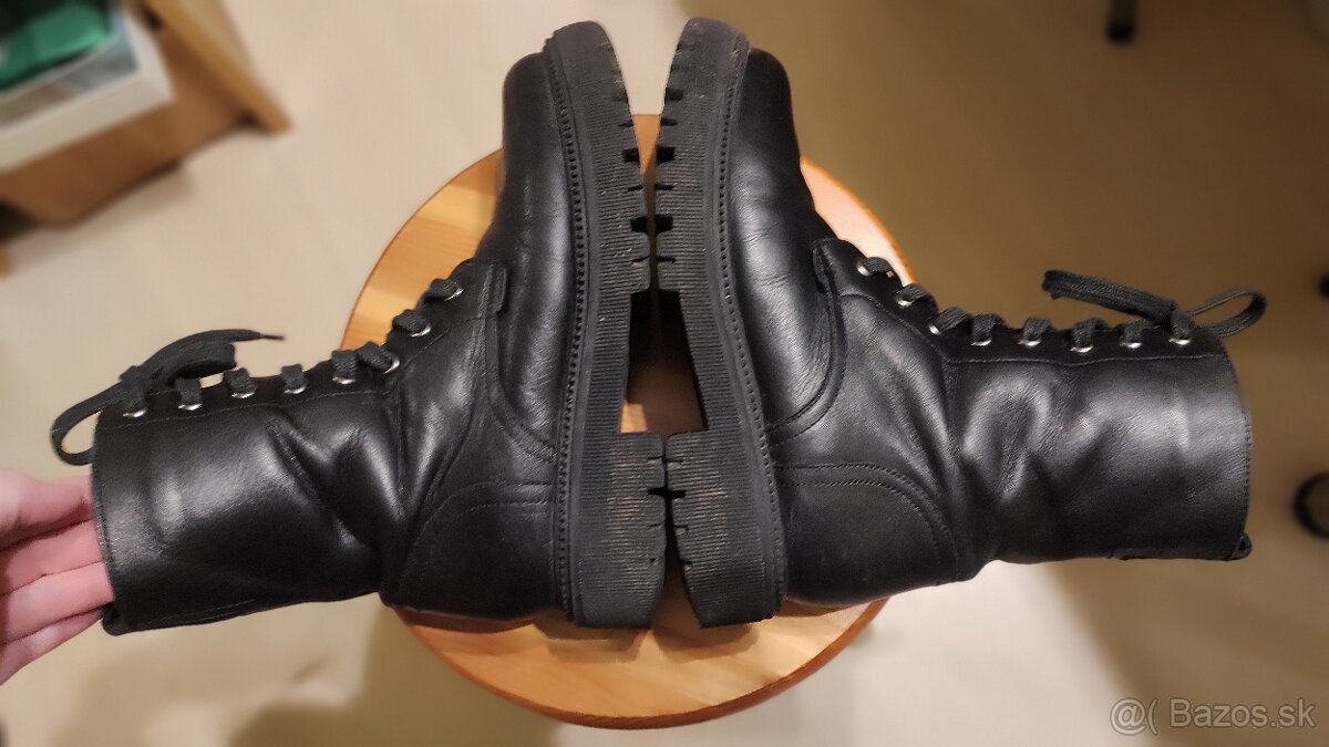 Vysoké kožené topánky - 4