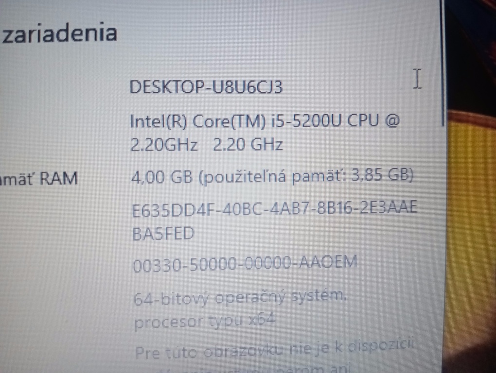 predám HP elitebook 820 g2 - Intel core i5 - 4gb ram - 4