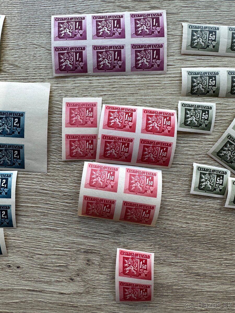 Zbierka známok Československo lev v štíte - 4