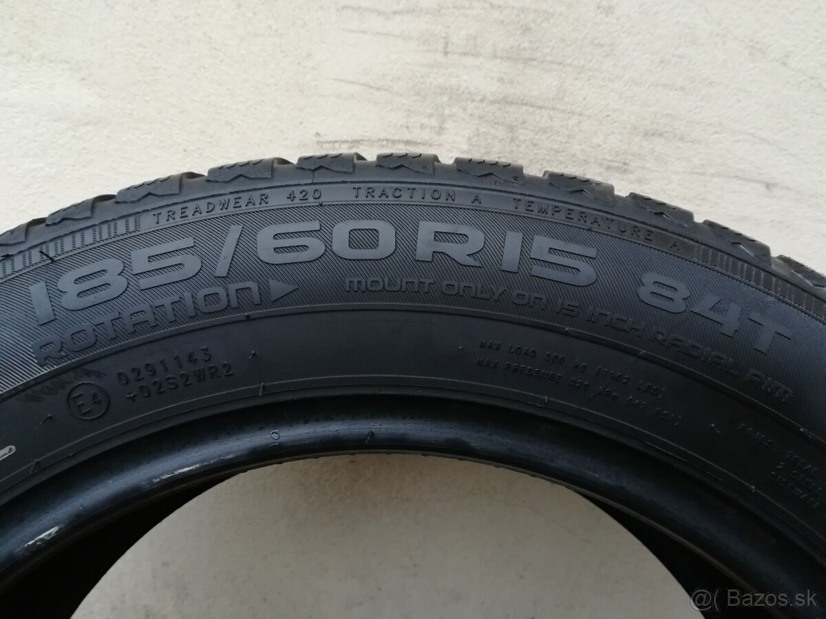 ZIMNÉ PNEUMATIKY 185/60 R15 84T NOKIAN DVA KUSY - 4