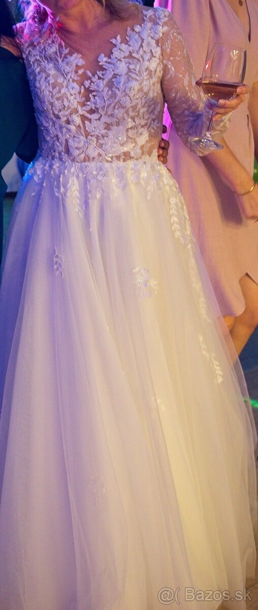 Predám svad.šaty IRIAN SAM CALYPSO 13, veľ.40 - 4