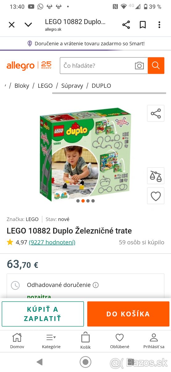 Lego Duplo Parný vlak + príslušenstvo - 4
