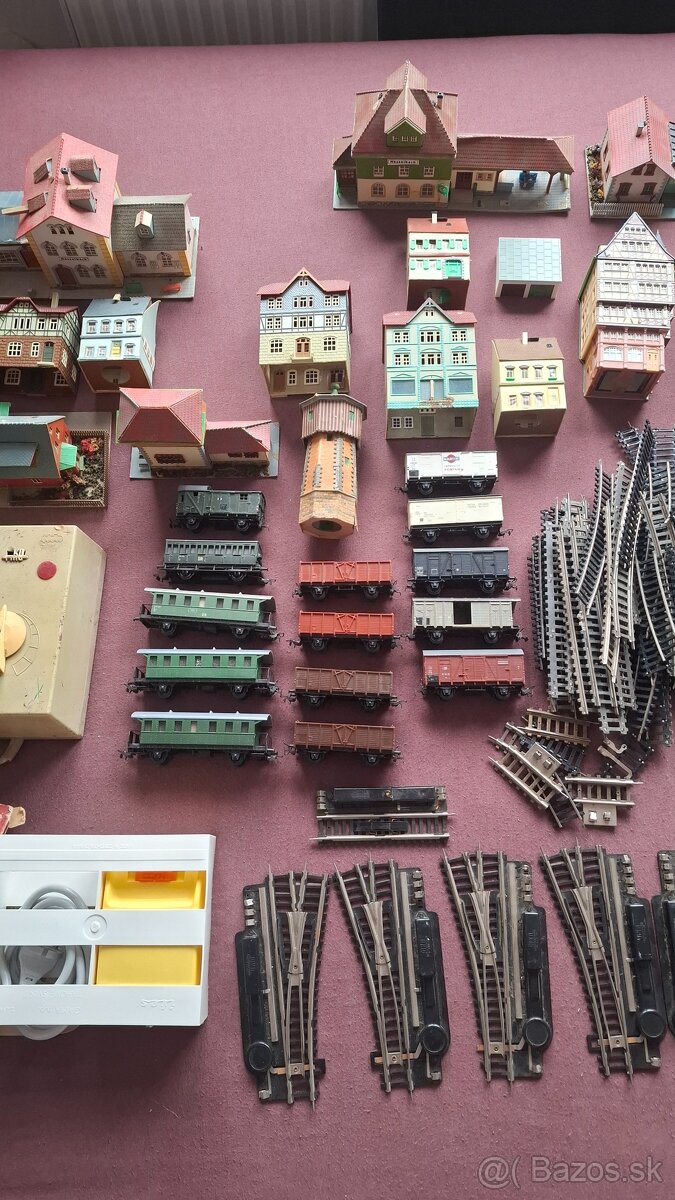 Modelová železnica h0 vláčiky, domčeky, koľajnice - 4
