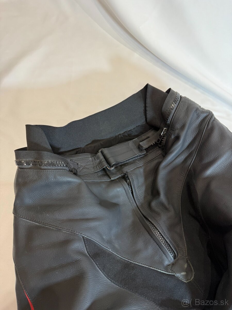 Pánske kožené moto nohavice W-TEC Vector - čierno-červená - 4