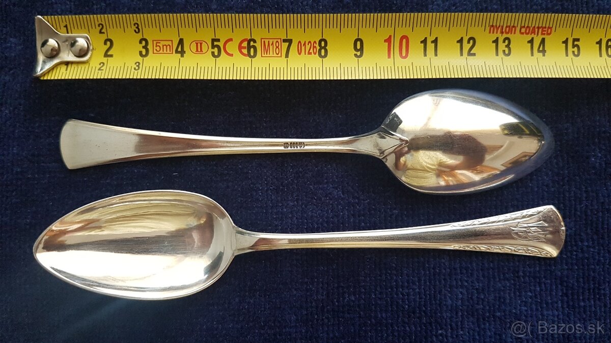 Investičné striebro –čajové lyžičky sada–rok cca 1900– 114g - 4