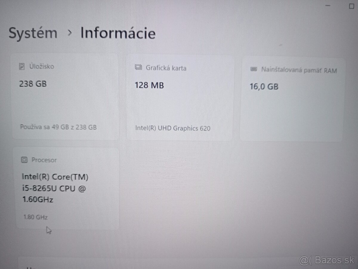 predám HP Elitebook 850 G6 , Intel Core i5 , 16gb ram , ssd - 4