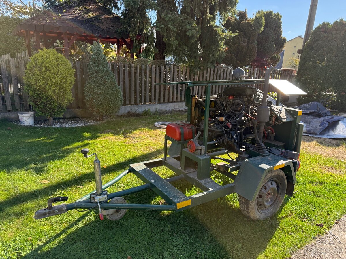 Štiepačka na drevo – domáca výroba, mobilná, benzínový motor - 4