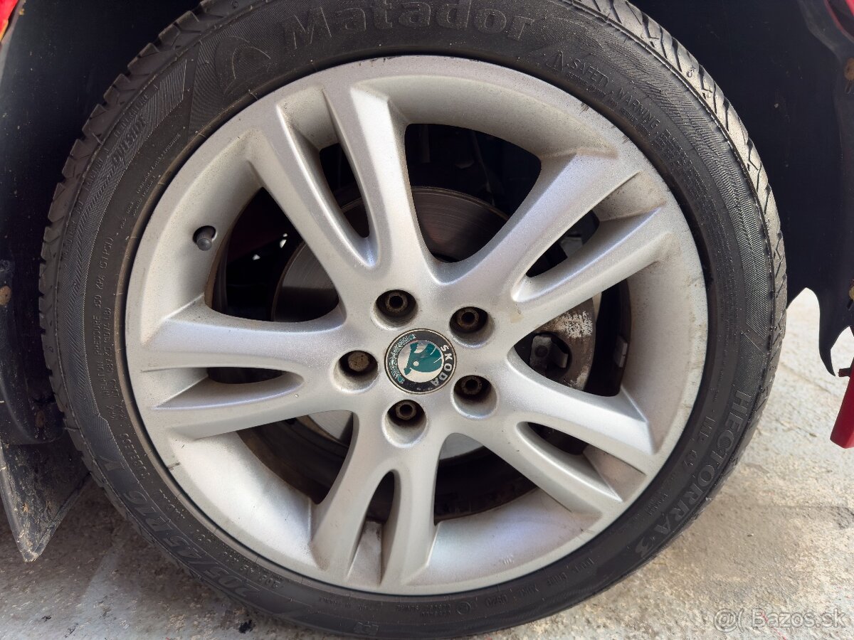 Original disky Škoda 5x100 205/45 r16 - 4