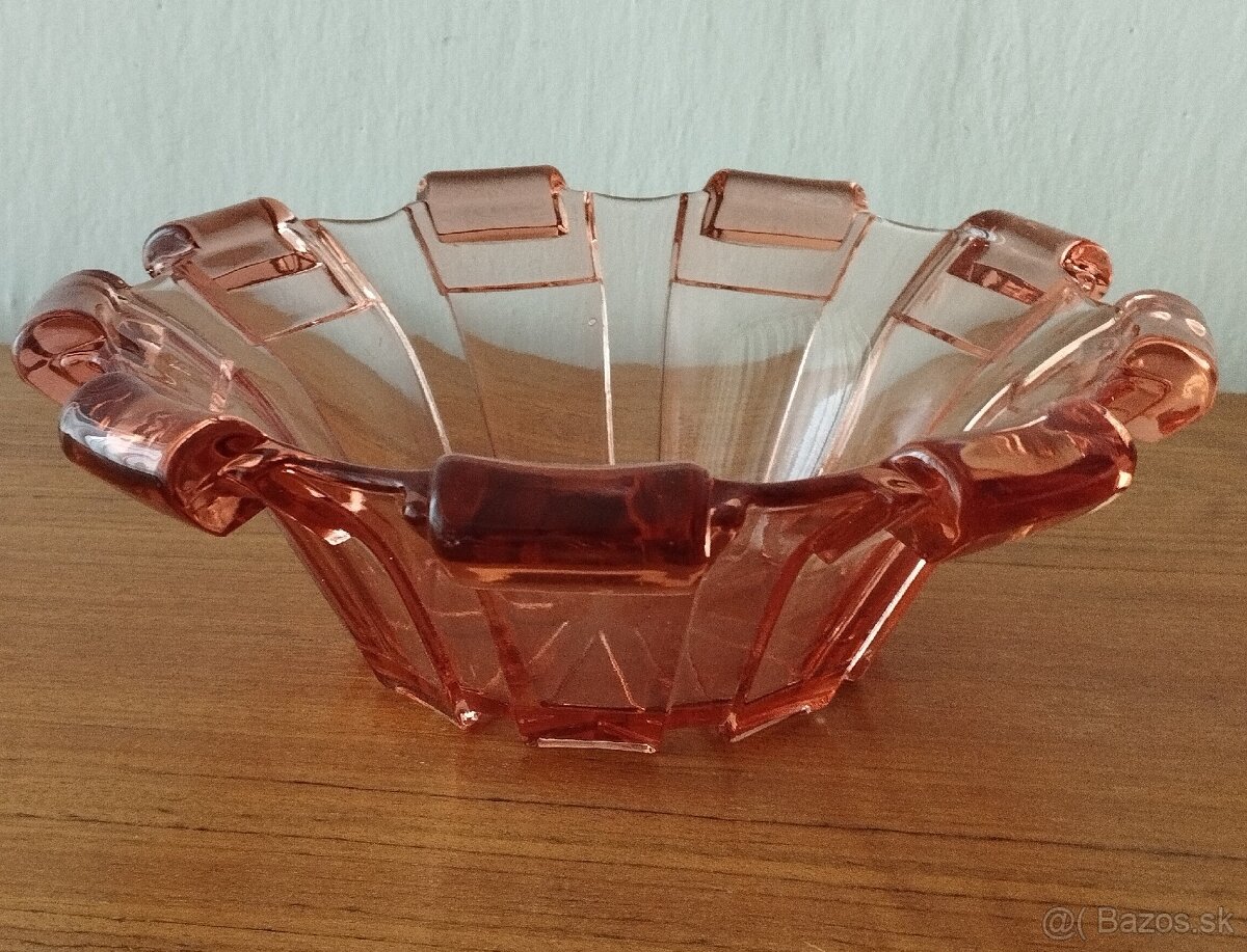 Starožitná .sklenená misa - R.Schrötter - 4