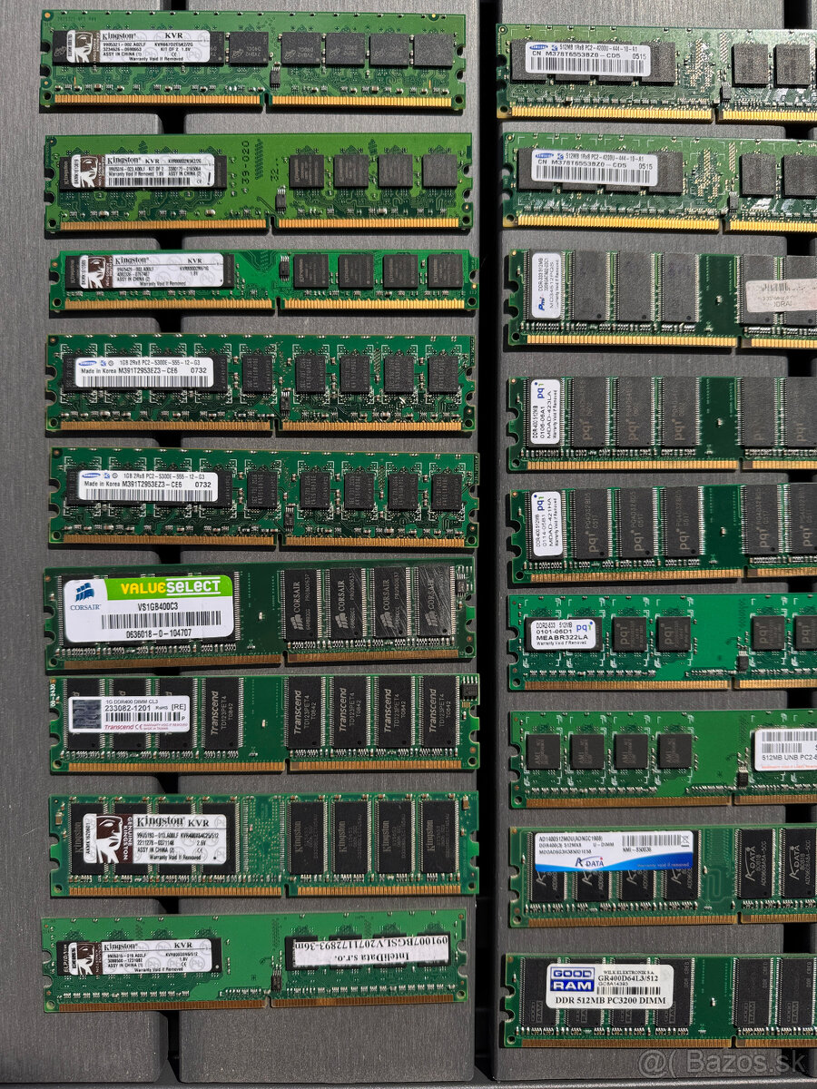PC RAM pamäte: 256 MB, 512 MB, 1 GB a 2 GB - 4