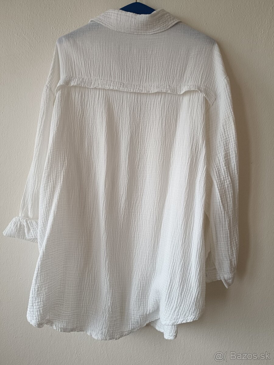 Biela bavlnená košeľa - 4